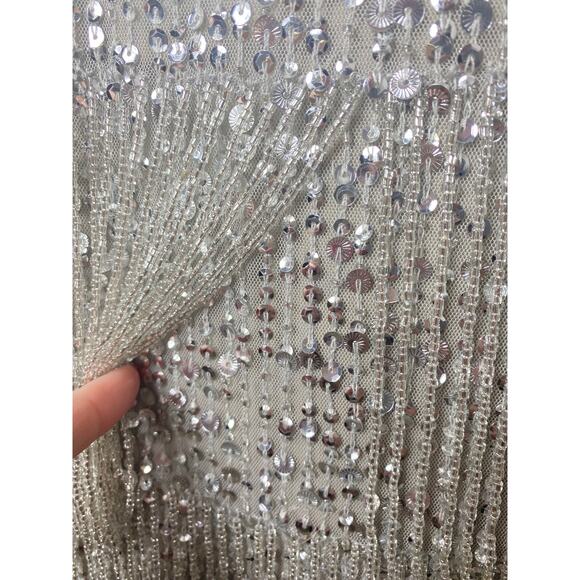 NWT ADRIANNA PAPELL DRESS SILVER 4P - Picture 12 of 16